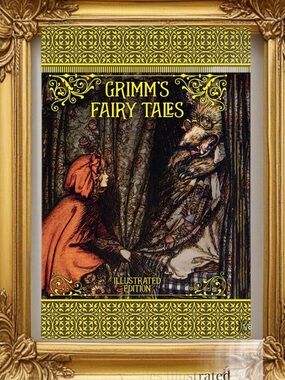 Grimm's Fairy Tales Illustrated Edition - Red & Gold New Hardcover